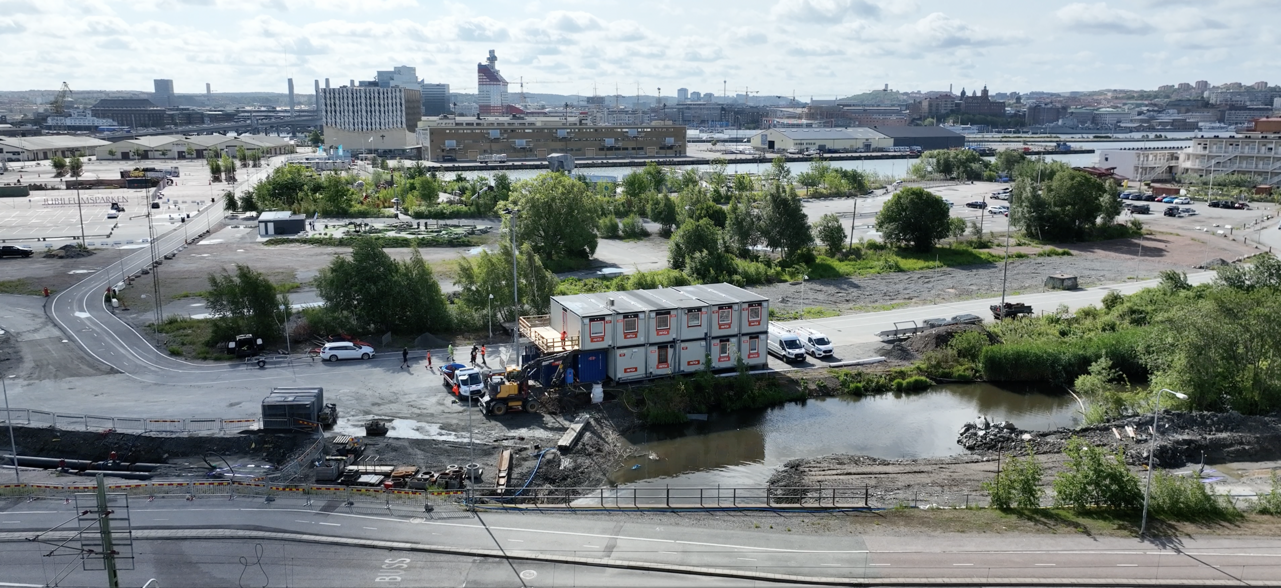 Roddbåten blev hjälten när VA drogs till spårvägsjobb på Hisingen